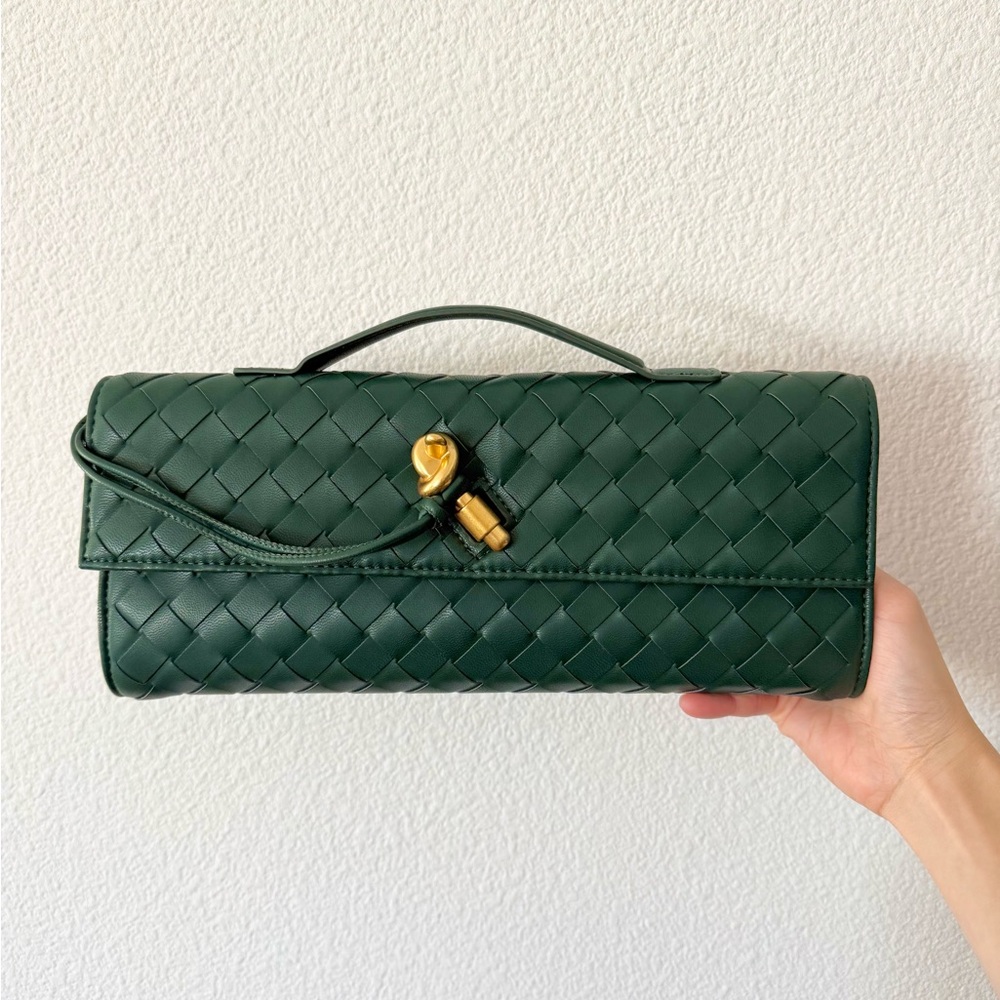 Green Woven Clutch